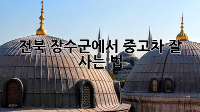 전북 장수군에서 중고차 잘 사는 법!